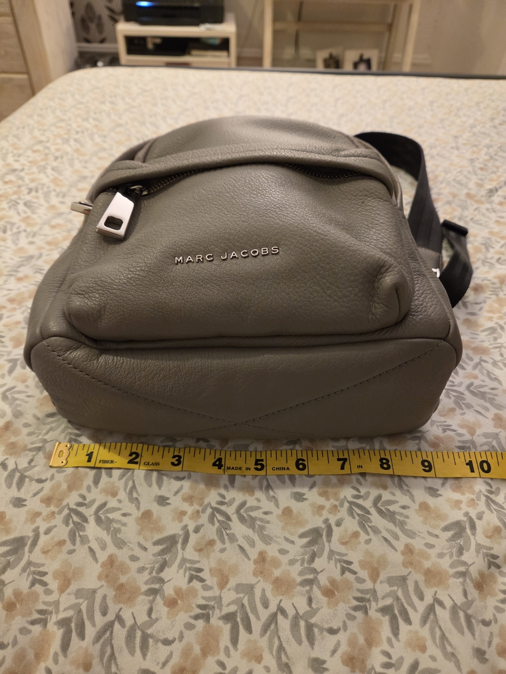 Marc Jacobs Genuine  Leather  Mini Backpack with Silver Hardware